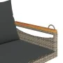 Swing bench with gray synthetic rattan cushions 109x62x40 cm by vidaXL, garden benches - Ref: Foro24-368147, Price: 114,83 €,...