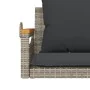 Swing bench with gray synthetic rattan cushions 109x62x40 cm by vidaXL, garden benches - Ref: Foro24-368147, Price: 114,83 €,...