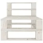 5-piece white wooden garden pallet furniture set by vidaXL, Garden sets - Ref: Foro24-3052180, Price: 423,48 €, Discount: %