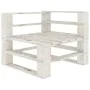 5-piece white wooden garden pallet furniture set by vidaXL, Garden sets - Ref: Foro24-3052180, Price: 423,48 €, Discount: %