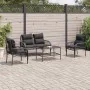 4-piece garden sofa set with black synthetic rattan cushions by vidaXL, Garden sets - Ref: Foro24-368727, Price: 346,12 €, Di...