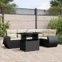 6-teilige Gartensofagarnitur und schwarze synthetische Rattankissen von vidaXL, Gartensets - Ref: Foro24-3268516, Preis: 494,...