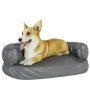 Gray synthetic leather foam dog bed 60x42 cm by vidaXL, Beds for dogs - Ref: Foro24-171316, Price: 34,73 €, Discount: %