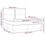 Boxspringbett-Matratze und LED-Leuchten, cremefarbener Stoff, 160 x 200 cm von vidaXL, Betten und Lattenroste - Ref: Foro24-3...