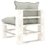 Set muebles de palés de jardín 4 pzas madera cojines gris taupe de vidaXL, Conjuntos de jardín - Ref: Foro24-3052409, Precio:...