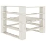 5-piece white wooden garden pallet furniture set by vidaXL, Garden sets - Ref: Foro24-3052169, Price: 325,41 €, Discount: %