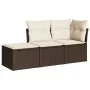 Set aus 3-teiligen Gartensofas und Kissen, synthetisches Rattanbraun von vidaXL, Gartensets - Ref: Foro24-3249312, Preis: 190...