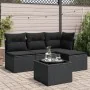 5-piece garden furniture set with black synthetic rattan cushions by vidaXL, Garden sets - Ref: Foro24-3249344, Price: 317,66...