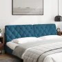 Padded velvet blue headboard 200 cm by vidaXL, Headboards and footboards - Ref: Foro24-374751, Price: 90,46 €, Discount: %