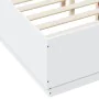 White engineered wood bed frame 120x190 cm by vidaXL, Beds and slatted bases - Ref: Foro24-3209744, Price: 139,67 €, Discount: %