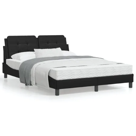 Bed with black synthetic leather mattress 120x200 cm by vidaXL, Beds and slatted bases - Ref: Foro24-3208852, Price: 367,10 €...