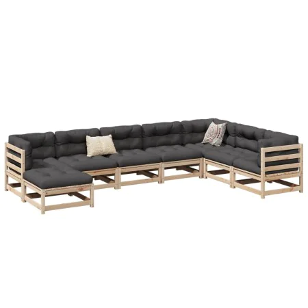 Gartensofa-Set 8-teilig aus massivem Kiefernholz von vidaXL, Gartensets - Ref: Foro24-3299574, Preis: 402,91 €, Rabatt: %