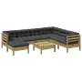 8-piece garden sofa set with impregnated pine wood cushions by vidaXL, Garden sets - Ref: Foro24-3299562, Price: 626,39 €, Di...