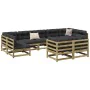 9-teiliges Gartensofa-Set mit Kissen aus imprägniertem Kiefernholz von vidaXL, Gartensets - Ref: Foro24-3299632, Preis: 959,9...