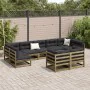 9-teiliges Gartensofa-Set mit Kissen aus imprägniertem Kiefernholz von vidaXL, Gartensets - Ref: Foro24-3299632, Preis: 959,9...