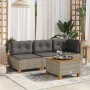 3-seater garden sofa with gray synthetic rattan cushions by vidaXL, Outdoor sofas - Ref: Foro24-365921, Price: 218,79 €, Disc...