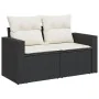 7-teiliges Gartensofa-Set mit schwarzen synthetischen Rattankissen von vidaXL, Gartensets - Ref: Foro24-3267286, Preis: 529,1...