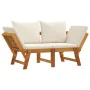 Garden bench with cushions 2 in 1 solid acacia wood by vidaXL, garden benches - Ref: Foro24-367579, Price: 280,78 €, Discount: %