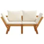 Garden bench with cushions 2 in 1 solid acacia wood by vidaXL, garden benches - Ref: Foro24-367579, Price: 280,78 €, Discount: %