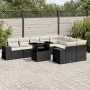 Gartensofa-Set 10-teilig mit schwarzen synthetischen Rattankissen von vidaXL, Gartensets - Ref: Foro24-3269386, Preis: 717,72...