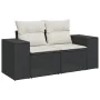 Gartensofa-Set 10-teilig mit schwarzen synthetischen Rattankissen von vidaXL, Gartensets - Ref: Foro24-3269386, Preis: 717,72...