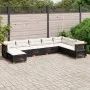 8-piece garden sofa set and black synthetic rattan cushions by vidaXL, Garden sets - Ref: Foro24-3261956, Price: 632,50 €, Di...