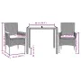 Garden dining set 3 pieces and gray glass synthetic rattan cushions by vidaXL, Garden sets - Ref: Foro24-3278651, Price: 269,...