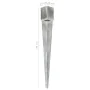 Ground spikes 2 pcs silver galvanized steel 12x12x89 cm by vidaXL, Spikes for anchoring in the ground - Ref: Foro24-145425, P...