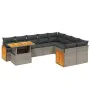 Set mit 10 Gartensofas mit Kissen synthetisches Rattangrau von vidaXL, Gartensets - Ref: Foro24-3274126, Preis: 702,47 €, Rab...