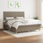 Box spring bed with taupe gray fabric mattress 160x200 cm by vidaXL, Beds and slatted bases - Ref: Foro24-3142269, Price: 604...