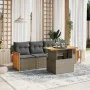 Gartensofa-Set mit Kissen, 5-teilig, graues synthetisches Rattan von vidaXL, Gartensets - Ref: Foro24-3273839, Preis: 374,07 ...