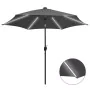 Umbrella with LED lights and anthracite gray aluminum pole 300cm by vidaXL, Umbrellas - Ref: Foro24-47362, Price: 105,32 €, D...