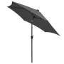 Umbrella with LED lights and anthracite gray aluminum pole 300cm by vidaXL, Umbrellas - Ref: Foro24-47362, Price: 105,32 €, D...