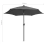 Umbrella with LED lights and anthracite gray aluminum pole 300cm by vidaXL, Umbrellas - Ref: Foro24-47362, Price: 105,32 €, D...