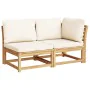 6-piece garden furniture set with solid acacia wood cushions by vidaXL, Modular outdoor sofas - Ref: Foro24-3214301, Price: 6...