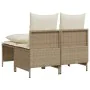 Garden sofa set with cushions 4 pieces beige synthetic rattan by vidaXL, Garden sets - Ref: Foro24-368384, Price: 188,03 €, D...