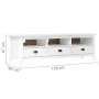 TV-Schrank Hill aus massivem weißem Kiefernholz, 158 x 40 x 47 cm von vidaXL, TV-Möbel - Ref: Foro24-288928, Preis: 117,79 €,...