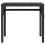 Lounger with hood and black synthetic rattan table by vidaXL, Loungers - Ref: Foro24-368197, Price: 218,32 €, Discount: %