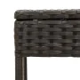 Lounger with hood and black synthetic rattan table by vidaXL, Loungers - Ref: Foro24-368197, Price: 218,32 €, Discount: %