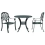 Green cast aluminum 3-piece bistro table and chairs by vidaXL, Garden sets - Ref: Foro24-3216325, Price: 487,30 €, Discount: %