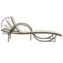 Lounger with beige synthetic rattan cushion 60x199x42 cm by vidaXL, Loungers - Ref: Foro24-368260, Price: 156,76 €, Discount: %