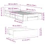 Bett aus geräuchertem Eichenholzwerkstoff mit Schublade 100x200 cm von vidaXL, Betten und Lattenroste - Ref: Foro24-3280794, ...