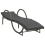 Sun loungers with small table, 2 units, synthetic gray rattan by vidaXL, Loungers - Ref: Foro24-368265, Price: 292,30 €, Disc...