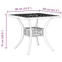 Bronze cast aluminum garden table 80x80x75 cm by vidaXL, Garden tables - Ref: Foro24-4002811, Price: 171,65 €, Discount: %