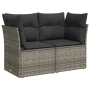 Garden sofa set with cushions 5 pieces gray synthetic rattan by vidaXL, Garden sets - Ref: Foro24-3266560, Price: 388,52 €, D...