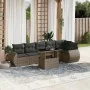 7-teiliges Gartensofa-Set mit grauen synthetischen Rattankissen von vidaXL, Gartensets - Ref: Foro24-3268550, Preis: 545,81 €...