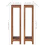 Plant supports 2 pcs 25x25x100 cm solid teak wood by vidaXL, Pot stands - Ref: Foro24-289078, Price: 112,81 €, Discount: %