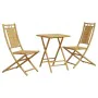 3-piece bamboo garden table and chairs set by vidaXL, Garden sets - Ref: Foro24-3278525, Price: 210,75 €, Discount: %