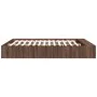 Oak brown engineered wood bed frame 180x200 cm by vidaXL, Beds and slatted bases - Ref: Foro24-3280551, Price: 189,53 €, Disc...