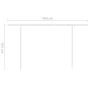 Toldo retráctil manual con LED naranja y marrón 5x3,5 m de vidaXL, Toldos - Ref: Foro24-3070065, Precio: 581,21 €, Descuento: %